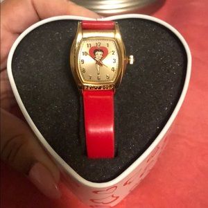 Betty Boop gold plated watch